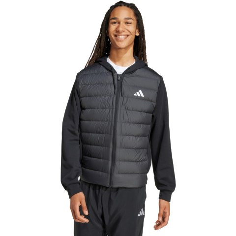 Kurtka męska adidas Essentials Climawarm Hybrid Down Hooded czarna KA5251