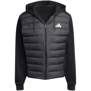 Kurtka męska adidas Essentials Climawarm Hybrid Down Hooded czarna KA5251