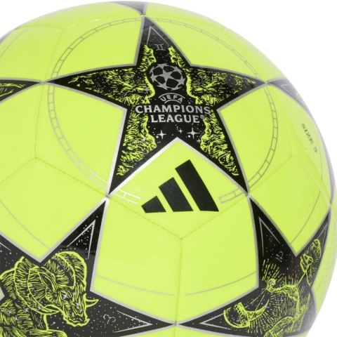 Piłka nożna adidas UCL Club 25/26 League Stage żółto-czarna JP1537