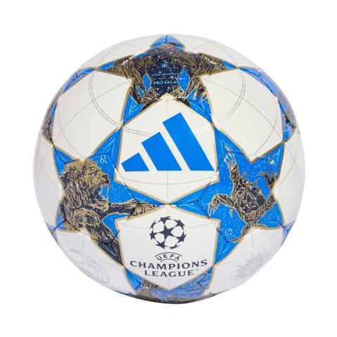 Piłka nożna adidas UCL Pro Sala 25/26 League Stage biało-niebiesko-złota JP1546