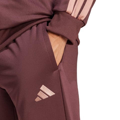 Dres męski adidas Sportswear Basic 3-Stripes French Terry brązowy JI8872