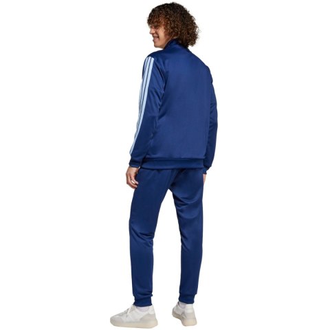 Dres męski adidas Sportswear Basic 3-Stripes French Terry niebieski JI8873