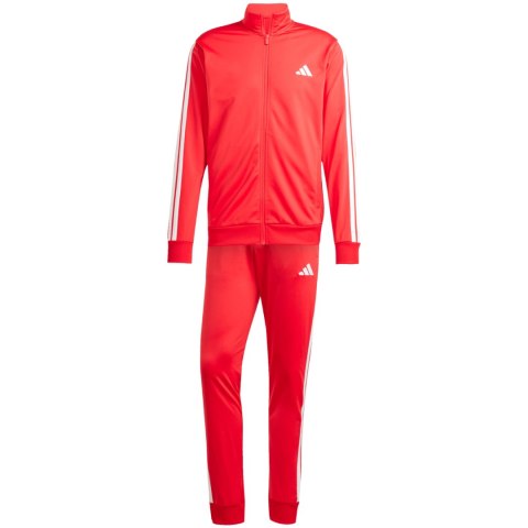 Dres męski adidas Sportswear Basic 3-Stripes Tricot czerwony JX8731