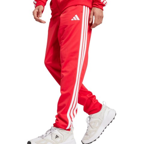Dres męski adidas Sportswear Basic 3-Stripes Tricot czerwony JX8731