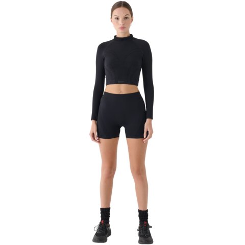 Koszulka damska 4F Longsleeve FNK F483 głęboka czerń 4FRAW24TFLOF483 20S