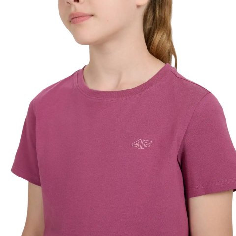 Koszulka dla dziewczynki 4F F2397 ciemny fiolet 4FJWAW25TTSHF2397 50S