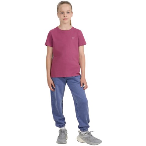 Koszulka dla dziewczynki 4F F2397 ciemny fiolet 4FJWAW25TTSHF2397 50S