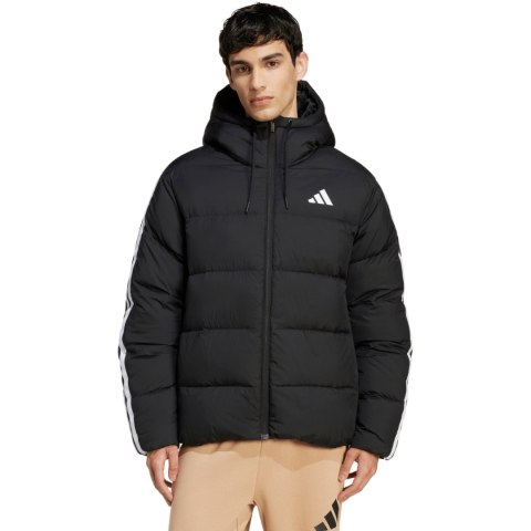 Kurtka męska adidas Essentials Climawarm 3 Stripes Puffer Down Hooded czarna JM4165