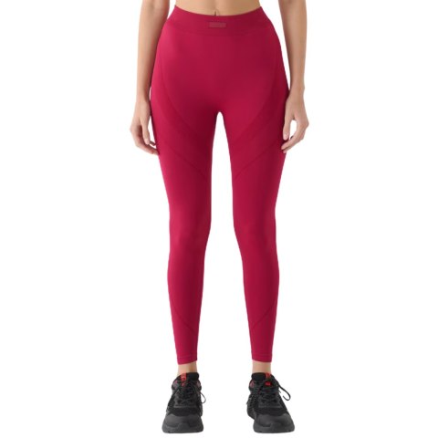 Legginsy damskie 4F FNK F389 burgund 4FRAW24TFTIF389 60S