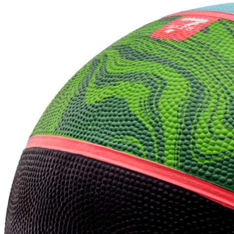 Piłka koszykowa Meteor Dribble niebiesko-zielono-czarna 07093