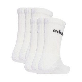 Skarpety adidas Linear Crew Socks Cushioned 6 Par białe JL6096