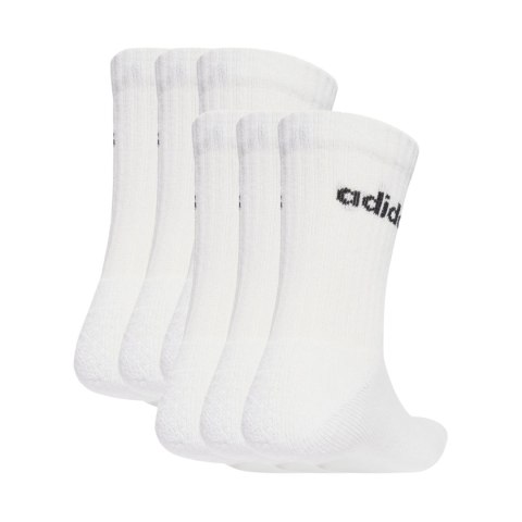 Skarpety adidas Linear Crew Socks Cushioned 6 Par białe JL6096