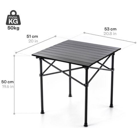 Stół składany Meteor Bankada czarny 16933