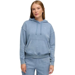 Bluza damska Puma ESS Elevated Relaxed Wash Hoodie niebieska 688103 34