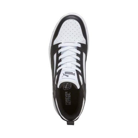 Buty dla dzieci Puma Rebound V6 Lo Mid biało-czarne 393833 01