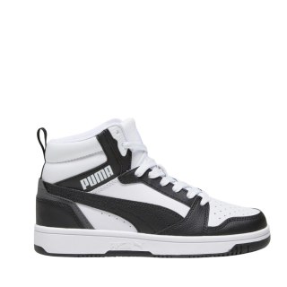 Buty dla dzieci Puma Rebound V6 Mid biało-czarne 393831 01