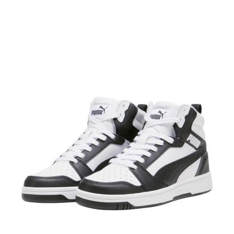 Buty dla dzieci Puma Rebound V6 Mid biało-czarne 393831 01