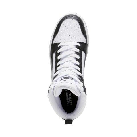 Buty dla dzieci Puma Rebound V6 Mid biało-czarne 393831 01
