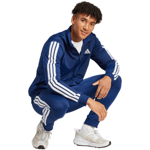 Dres męski adidas Sportswear Basic 3-Stripes niebieski JI8859