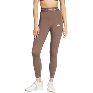Legginsy damskie adidas Techfit 7/8 brązowe JW5181