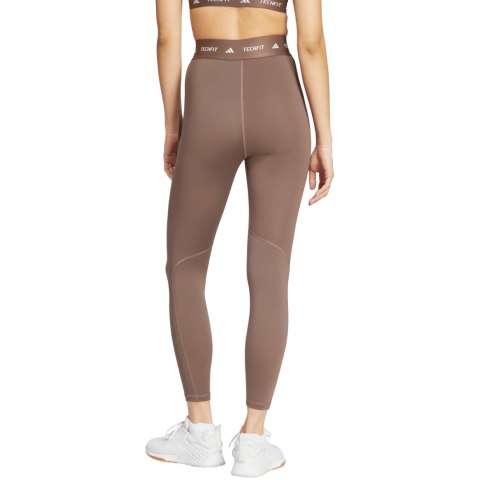 Legginsy damskie adidas Techfit 7/8 brązowe JW5181