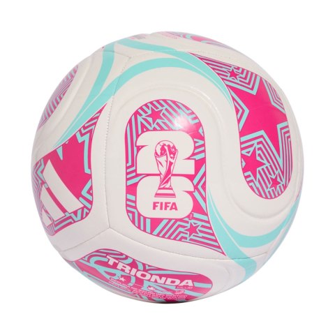 Płka nożna adidas World Cup 26 Trionda Club biało-różowo-błękitna JD8054