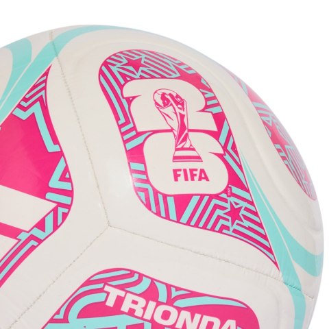Płka nożna adidas World Cup 26 Trionda Club biało-różowo-błękitna JD8054