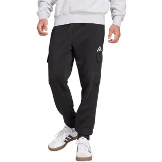 Spodnie męskie adidas Essentials Feelcozy Fleece Cargo czarne JE3820