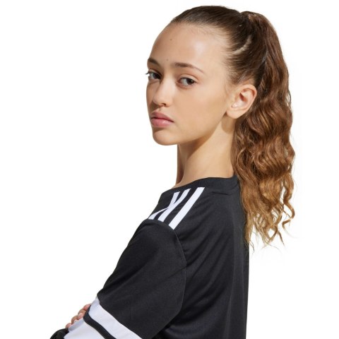 Koszulka dla dzieci adidas Squadra 25 Long Sleeve Jersey czarno-biała JJ0047