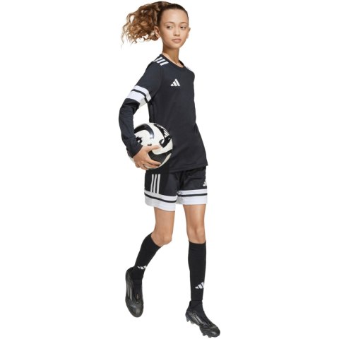 Koszulka dla dzieci adidas Squadra 25 Long Sleeve Jersey czarno-biała JJ0047