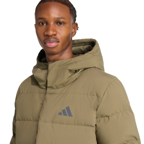 Kurtka męska adidas Helionic Climawarm Hoodie oliwkowa JX0580