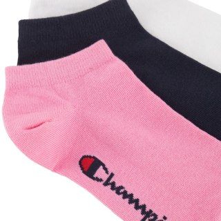 Skarpety Champion 3pk Sneaker Socks różowe, czarne, białe U20100 PS009