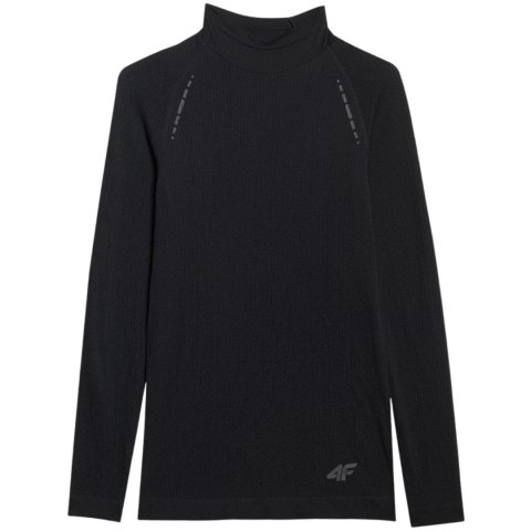 Koszulka damska longsleeve 4F F419 głęboka czerń 4FWAW25TFLOF419 20S