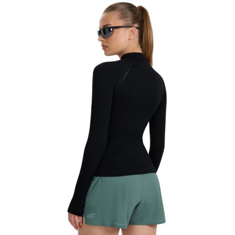 Koszulka damska longsleeve 4F F419 głęboka czerń 4FWAW25TFLOF419 20S