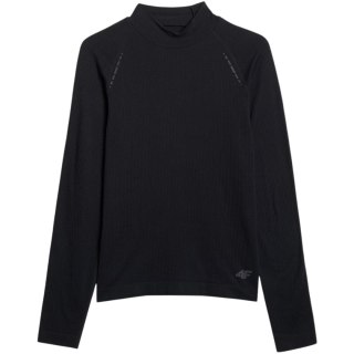 Koszulka męska longsleeve 4F M417 głęboka czerń 4FWAW25TFLOM417 20S