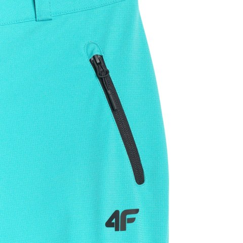 Spodnie trekkingowe damskie 4F softshell FNK F0988 błękit turkusowy 4FWAW25TFTRF0988 48S