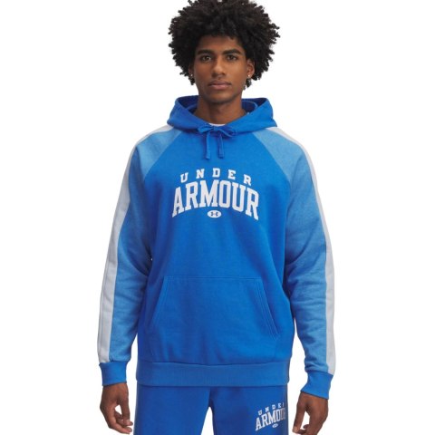 Bluza męska Under Armour Rival Fleece Colorblock Hoodie niebieska 6003958 402