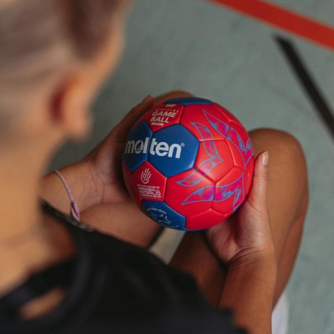 Piłka ręczna Molten H2A1800-W5Z czerwono-niebieska