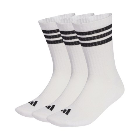 Skarpety adidas 3-Stripes Cushioned Sportswear Crew 3 pair biało-czarne JZ0532