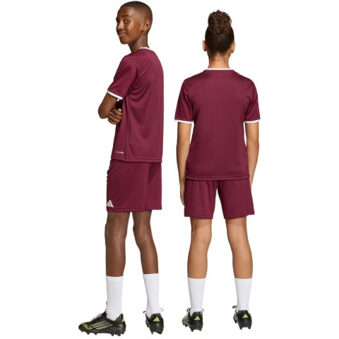 Spodenki dla dzieci adidas Entrada 26 bordowe JZ6527