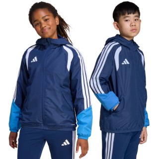 Kurtka dla dzieci adidas Tiro 26 Competition All Weather niebieska JL7300