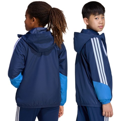 Kurtka dla dzieci adidas Tiro 26 Competition All Weather niebieska JL7300