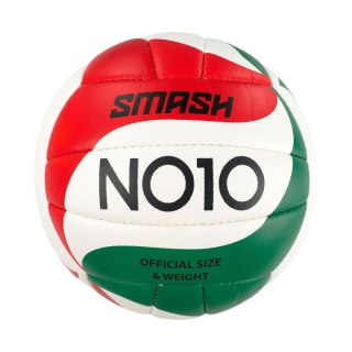 Piłka siatkowa NO10 Smash biało-zielono-czerwona