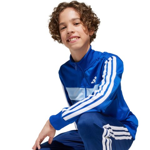 Dres dla dzieci adidas Seasonal Essentials Tiberio 3-Stripes niebieski JC7518