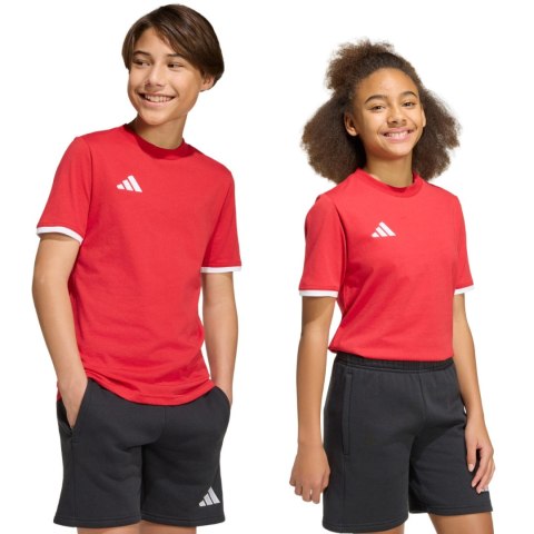Koszulka dla dzieci adidas Entrada 26 Tee czerwona JZ6674