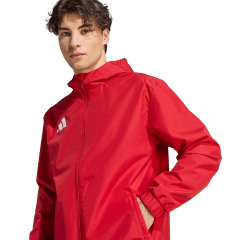 Kurtka męska adidas Entrada 26 All Weather czerwona JZ9100