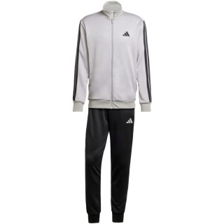 Dres męski adidas Sportswear Basic 3-Stripes French Terry szaro-czarny JI8876