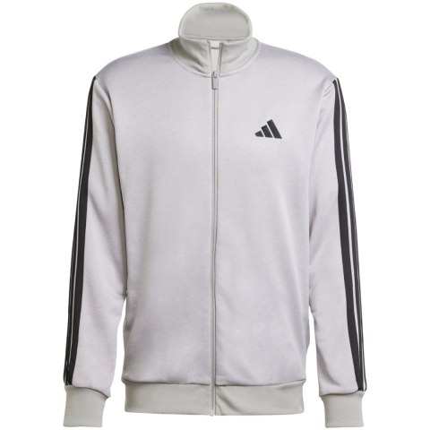 Dres męski adidas Sportswear Basic 3-Stripes French Terry szaro-czarny JI8876