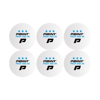 Piłeczki do ping ponga Point Prof ABS40 *** 6 szt. białe