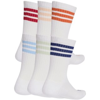 Skarpety adidas 3-Stripes Essentials Cushioned Crew 6 Pak białe KE5493